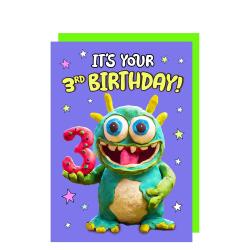 Third Birthday | Cute Card | Alien card