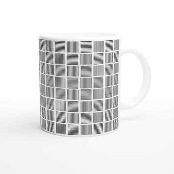 Repeat Ten Black Line Pattern Mug