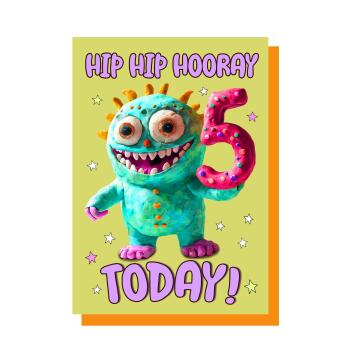 5 Today | Cute Card | Alien card