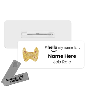 Name Badge - Watercolour Organs Hello My Name is... - Thyroid