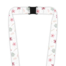 Double Breakaway Lanyard - Pretty Pink Florals