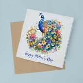 Mother's Day Card For Mum Happy Mother's Day Mothers Day card Mothering Sunday Peacock Pretty Mother's Day Card For Mom Mommy Mum Mummy