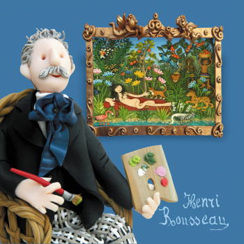 Rousseau, an art themed greetings card from Erica Sturla's Artist at Work range, 150mm square and blank inside for your message