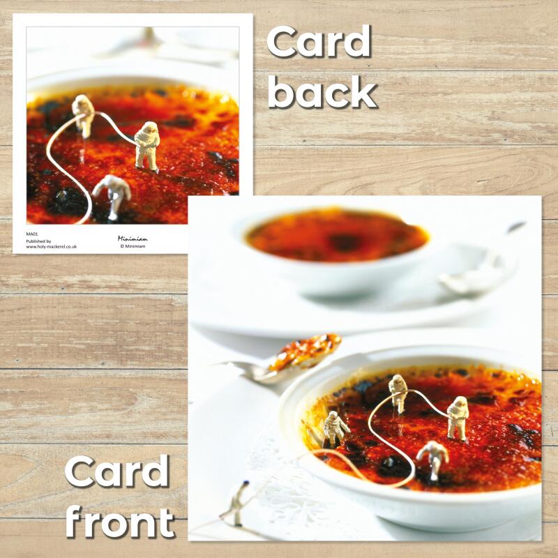 Funny Card Set - Minimiam Adventures in Patisserie - Tiny People Food Photography - Gru&szlig;karten Set UK