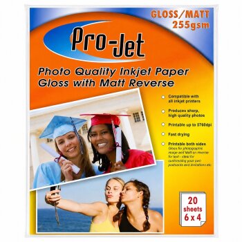 Projet 6x4 255gsm Gloss / Matte (Matt) Photo Paper