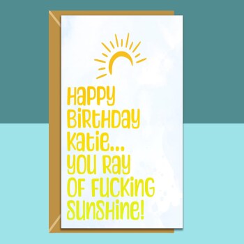 Customised Birthday Card - Funny - For Him or Her - For mum, dad, friend, brother, sister. Whether 20th, 25th, 40th, or any other age.