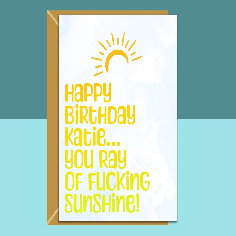 Customised Birthday Card - Funny - For Him or Her - For mum, dad, friend, brother, sister. Whether 20th, 25th, 40th, or any other age. - Blank inside - Regular - Matte