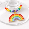 Handmade Wine Glass Charm - Rainbow