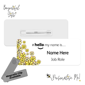 Name Badge - Floral Doodle Corner #hello my name is... - Design 2