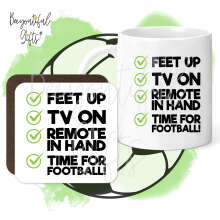 Mug & Coaster Set - Football Checklist