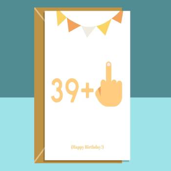 Funny 40th Birthday Card - Can be Personalised Inside - For Him or For Her - Ideal for someone turning 40 years old