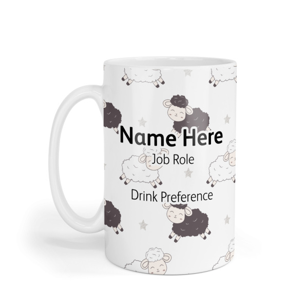 Personalised Ceramic Mug - Cute Sheep
