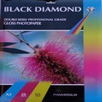 A3 155gsm Black Diamond Double Sided Gloss Photo Paper