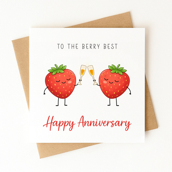 Anniversary Card - To The Berry Best - Standard Smooth Card