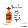 Tequila Coaster, Personalised, Drinks Mat, Personalised Drink Coaster Shots, Tequila Fathers Day gift, Christmas Coaster - Single Coaster