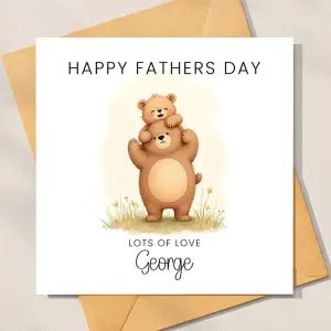 Father's Day Card - Teddy Bear Lots of Love