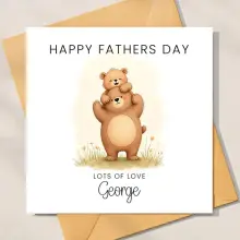 Father's Day Card - Teddy Bear Lots of Love - Standard Smooth Card