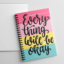 Positivity A5 Notebook - Everything Will Be Okay