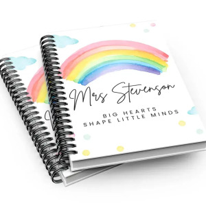 A5 Notebook - Big Hearts Shape Little Minds - Personalised Teacher Gift