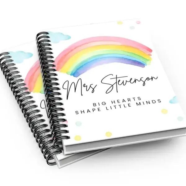 A5 Notebook - Big Hearts Shape Little Minds - Personalised Teacher Gift
