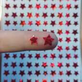 Red Glitter Star Stickers