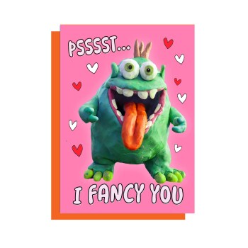 Psst I fancy you | birthday card | Cute Card | Alien card