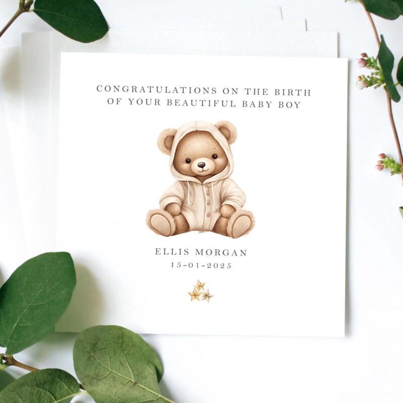 New Baby Card, Welcome To The World - BOY