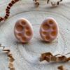 Handmade Pastel Easter Egg Earrings: Polymer Clay Studs , spring earrings