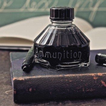 Holy Mackerel ammunition retro themed blank greeting card for him or her - designed by Andy Poplar - 15cm square and blank inside for your message