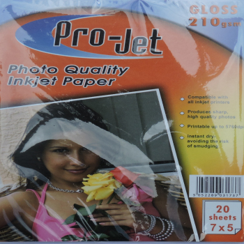 7x5 Projet 210gsm Glossy Photo Paper