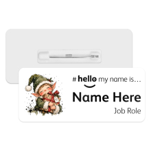 #hello my name is... Name Badge - Whimsical Christmas Elf
