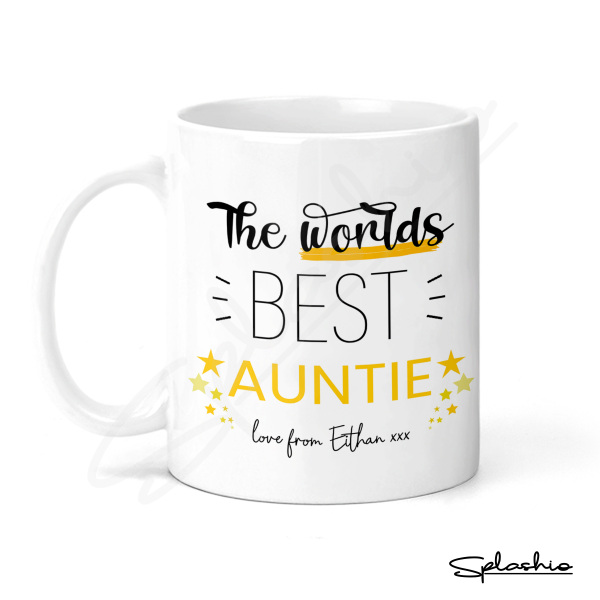 Personalised "World's Best Auntie" Ceramic Mug