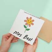 Personalised Teacher Card Thank You Teacher Card Thank Customisable Thank You Teacher Card For Primary School Leavers Help Me Grow