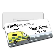 #hello my name is... Name Badge - Ambulance Paramedic