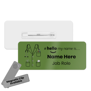 Name Badge - Colour Doctor Scrubs Hello My Name is... - Forest