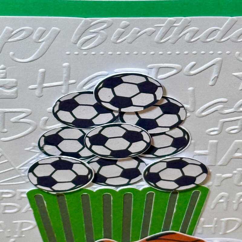 Handmade Football Cupcake Birthday Card
