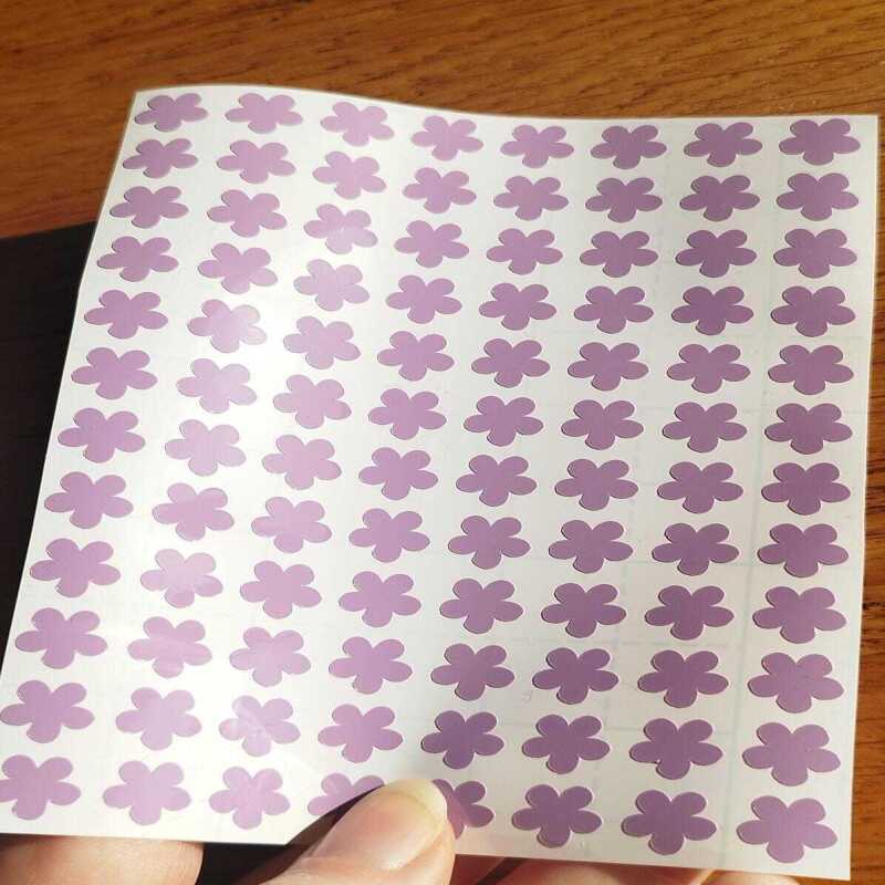 1cm Flower Stickers, 70's hippy style flower stickers - Pink