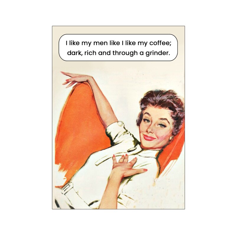 Coffee grinder Card | Funny Birthday Card | Rude Card | card for her