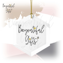 Photo Upload Gift - Glass Hanging Decoration (Hexagonal)