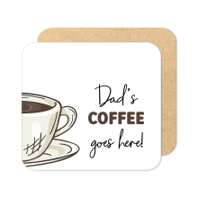 Personalised Drinks Coaster - Hand Drawn Coffee