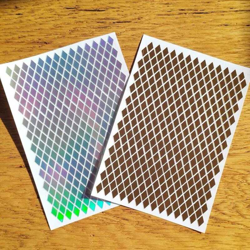 300 Tiny Diamond Stickers in Gold and Holographic - Gold