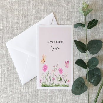 Personalised Floral Birthday Card