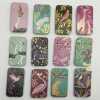 Magnetic Needle Travel Tin | Magnetic Needle Case - Green Cat
