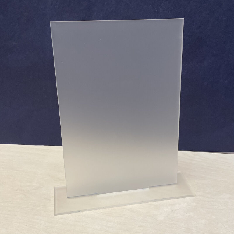 Arched A5 A4 Frosted Acrylic Table Number or Sign Blank with Stand / Frosted Clear / Acrylic Blanks / Wedding Signage/ DIY Signage / 3mm - A5 - Arched