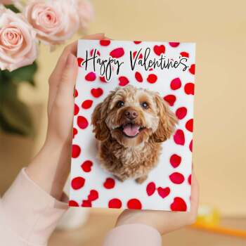 Valentine's Day Card Of A Cockerpoo Valentine's Day Card For Her or For Him From The Dog
