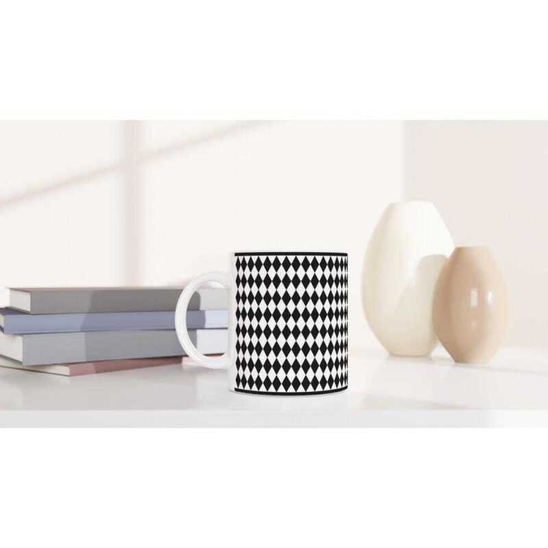 Prada Black Diamond Mug 132 - Ceramic White