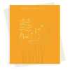Happy birthday card with a pretty gold foil buttercups and grass  print - designed by artist Eloise Hall - 15.7 x 11cm and blank inside