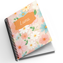 Personalised A5 Notebook - Pastel Florals