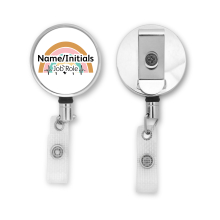 Personalised Metal ID Reel - Retro Heartbeat