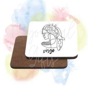 Zodiac Sign Line Art - Wooden Coaster - Aries